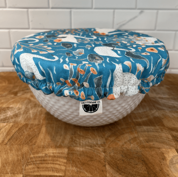 buy reusable bowl cover in blue swan colour from wild clementine online in canada 2