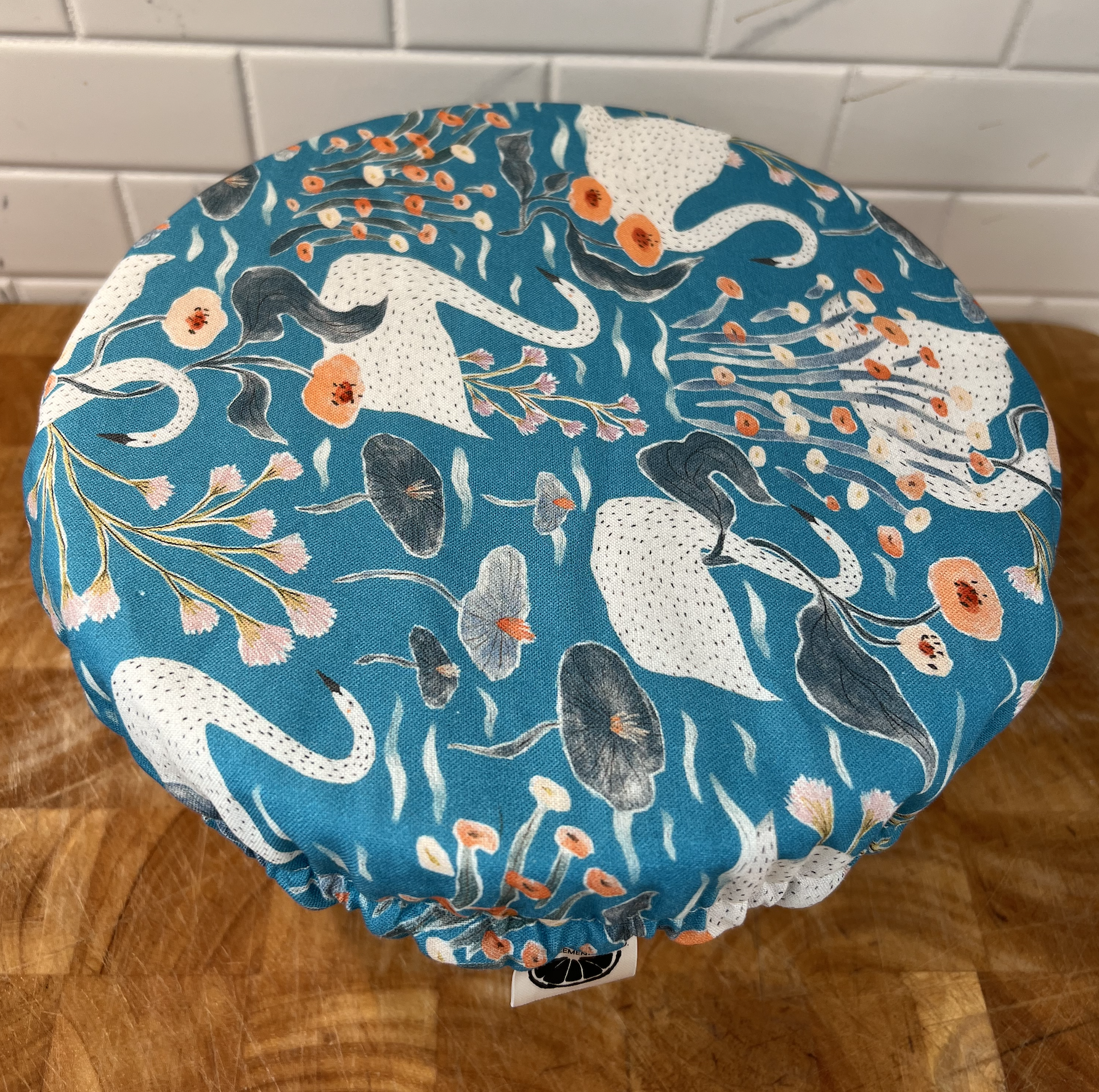 buy reusable bowl cover in blue swan colour from wild clementine online in canada 3