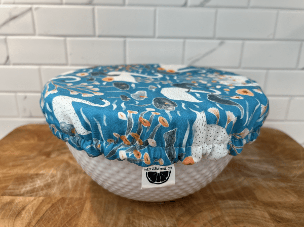 buy reusable bowl cover in blue swan colour from wild clementine online in canada
