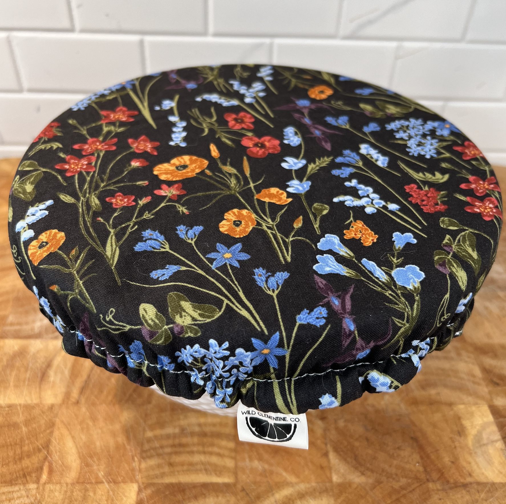buy reusable bowl cover in grey floral colour from wild clementine online in canada 3