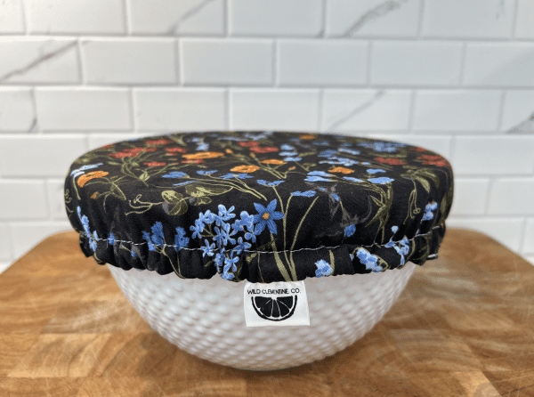 buy reusable bowl cover in grey floral colour from wild clementine online in canada