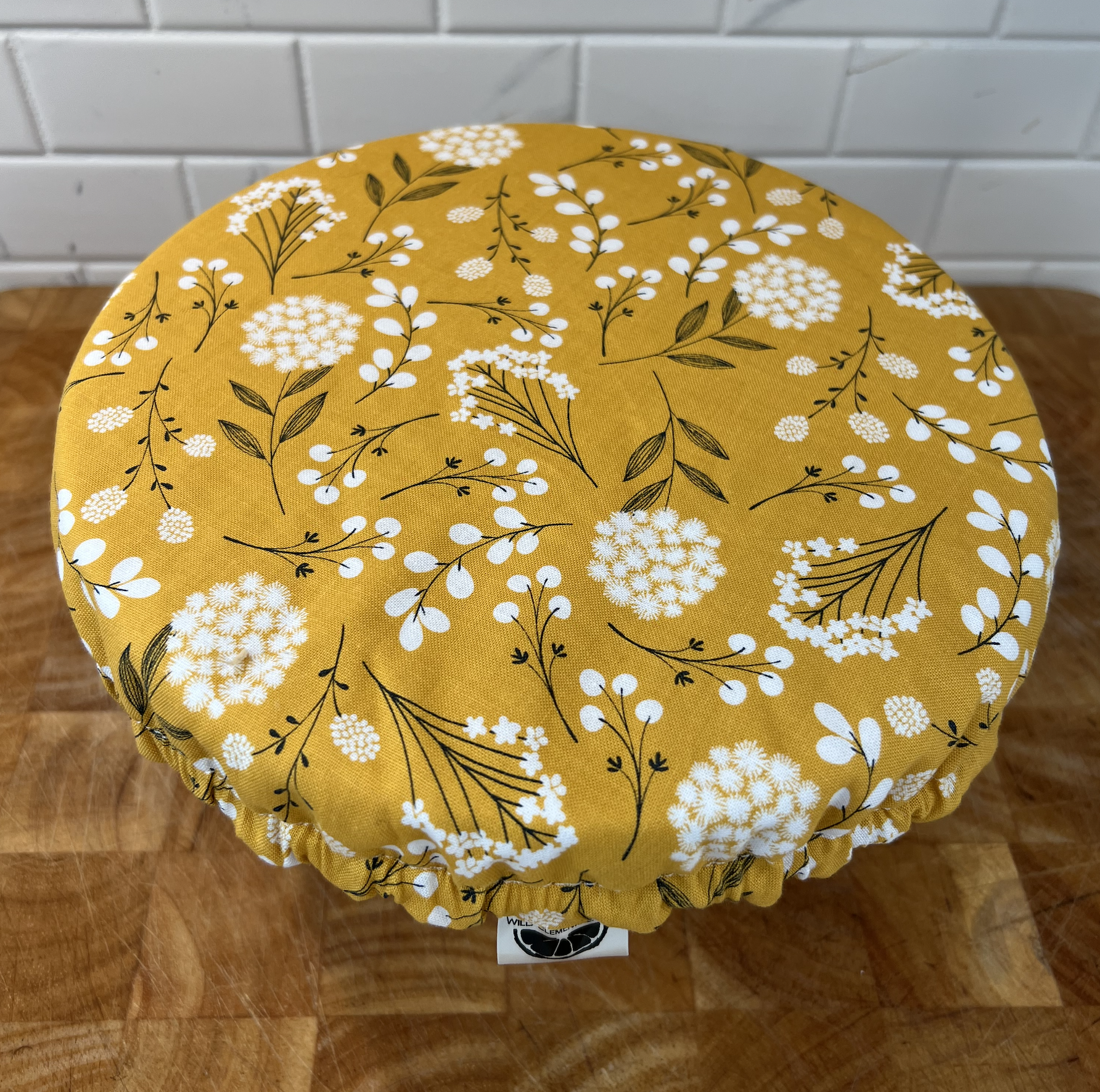 buy reusable bowl cover in yellow floral colour from wild clementine online in canada 3