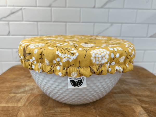 buy reusable bowl cover in yellow floral colour from wild clementine online in canada