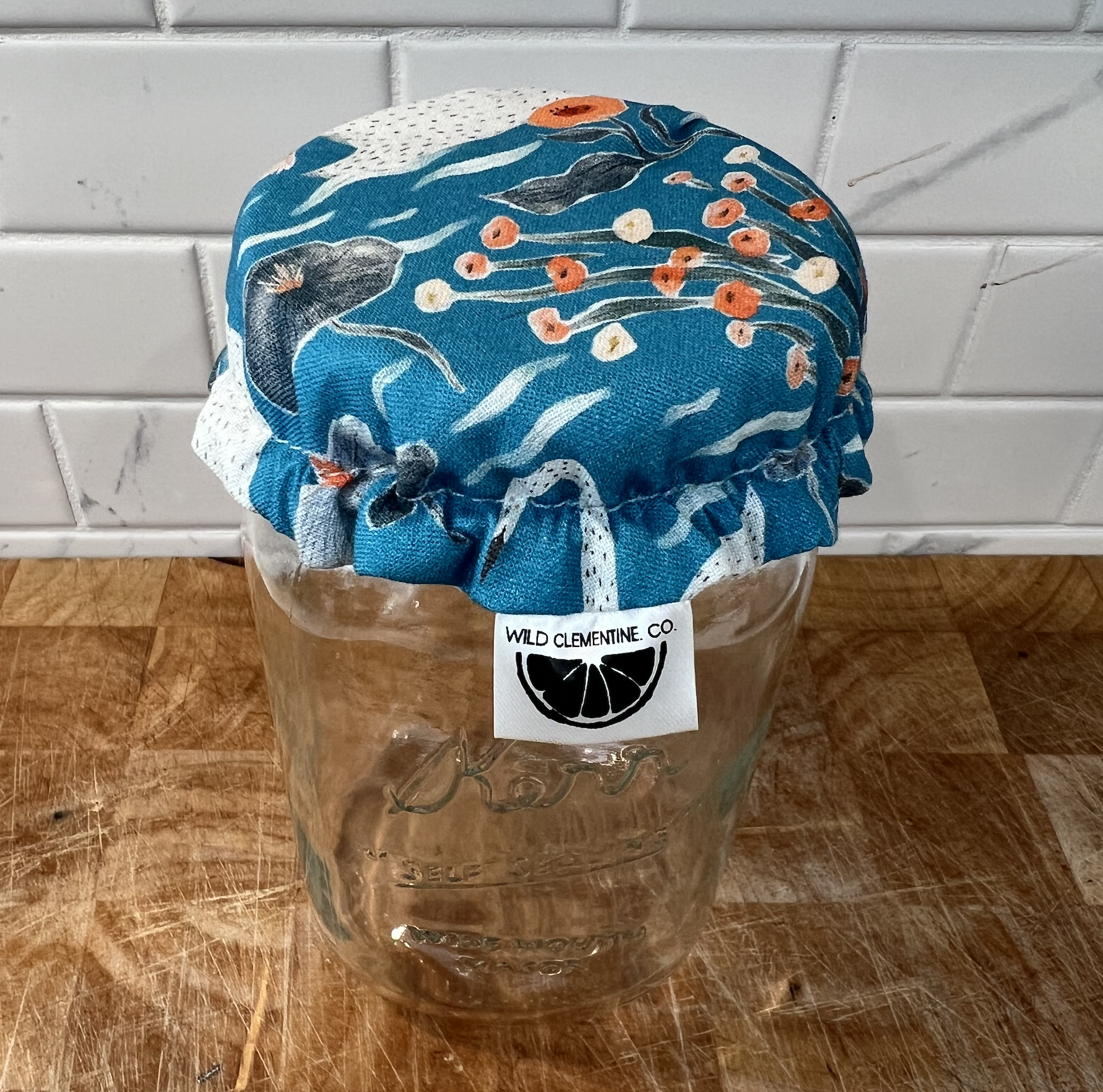 buy sourdough starter jar cover in blue swan colour from wild clementine online in canada 2