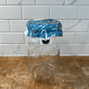 buy sourdough starter jar cover in blue swan colour from wild clementine online in canada