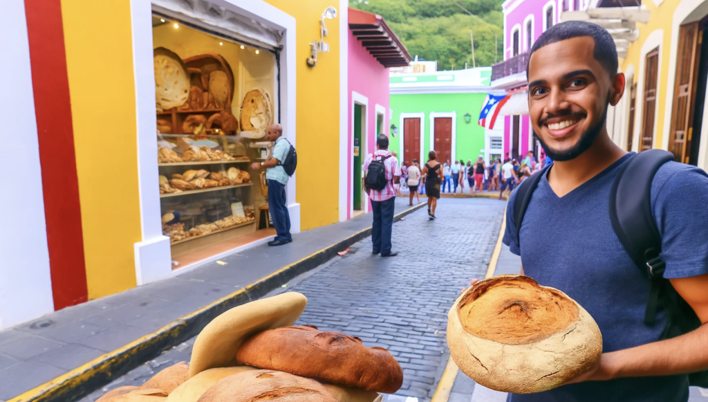street photo of sourdough bread culture in puerto rico caribbean micro bakeries cafes restaurants