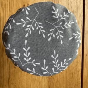 Sourdough Starter Jar Cover Reusable Washable Lined Handmade in Canada from Recycled Vintage Cotton Fabric Exclusive Limited Edition Floral Color 5