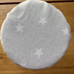 Sourdough Starter Jar Cover Reusable Washable Lined Handmade in Canada from Recycled Vintage Cotton Fabric Exclusive Limited Edition Star Color 5