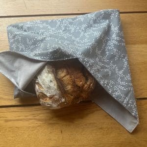 bread bag for sourdough storage reusable washable reversible handmade in canada recycled vintage cotton fabric exclusive limited edition drop in floral color 4