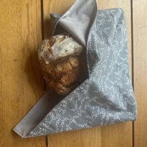 bread bag for sourdough storage reusable washable reversible handmade in canada recycled vintage cotton fabric exclusive limited edition drop in floral color 5