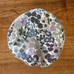 buy purple green sourdough starter jar cover online in canada handmade with reclaimed repurposed recycled reused vintage fabric cloth linens